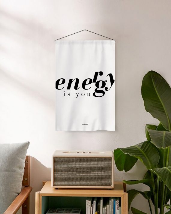 Motivational tapestry Energy is You Flag