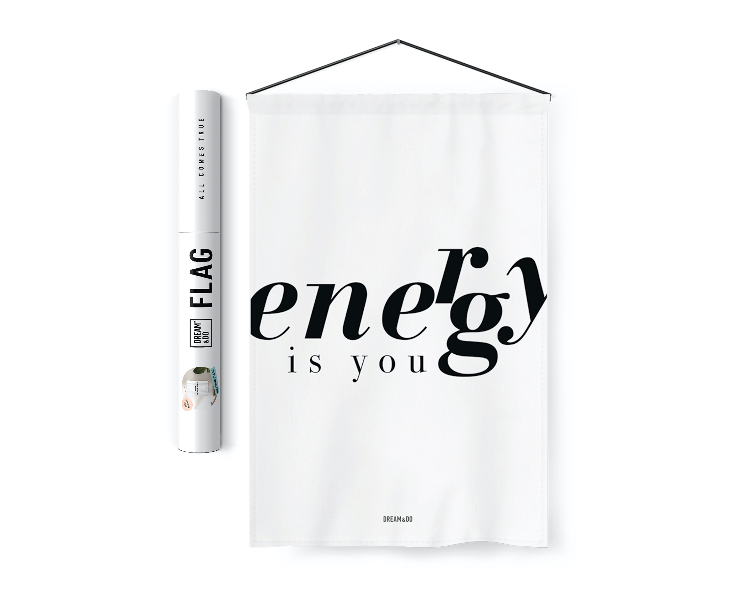 Motivational tapestry Energy is You Flag