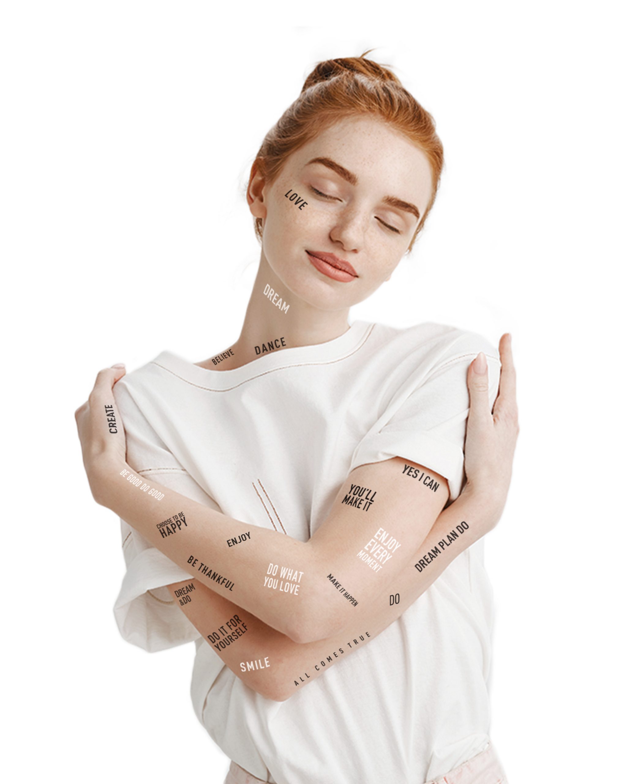 Inspiring phrases temporary tattoos Dream&Do Tattoo